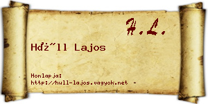 Hüll Lajos névjegykártya